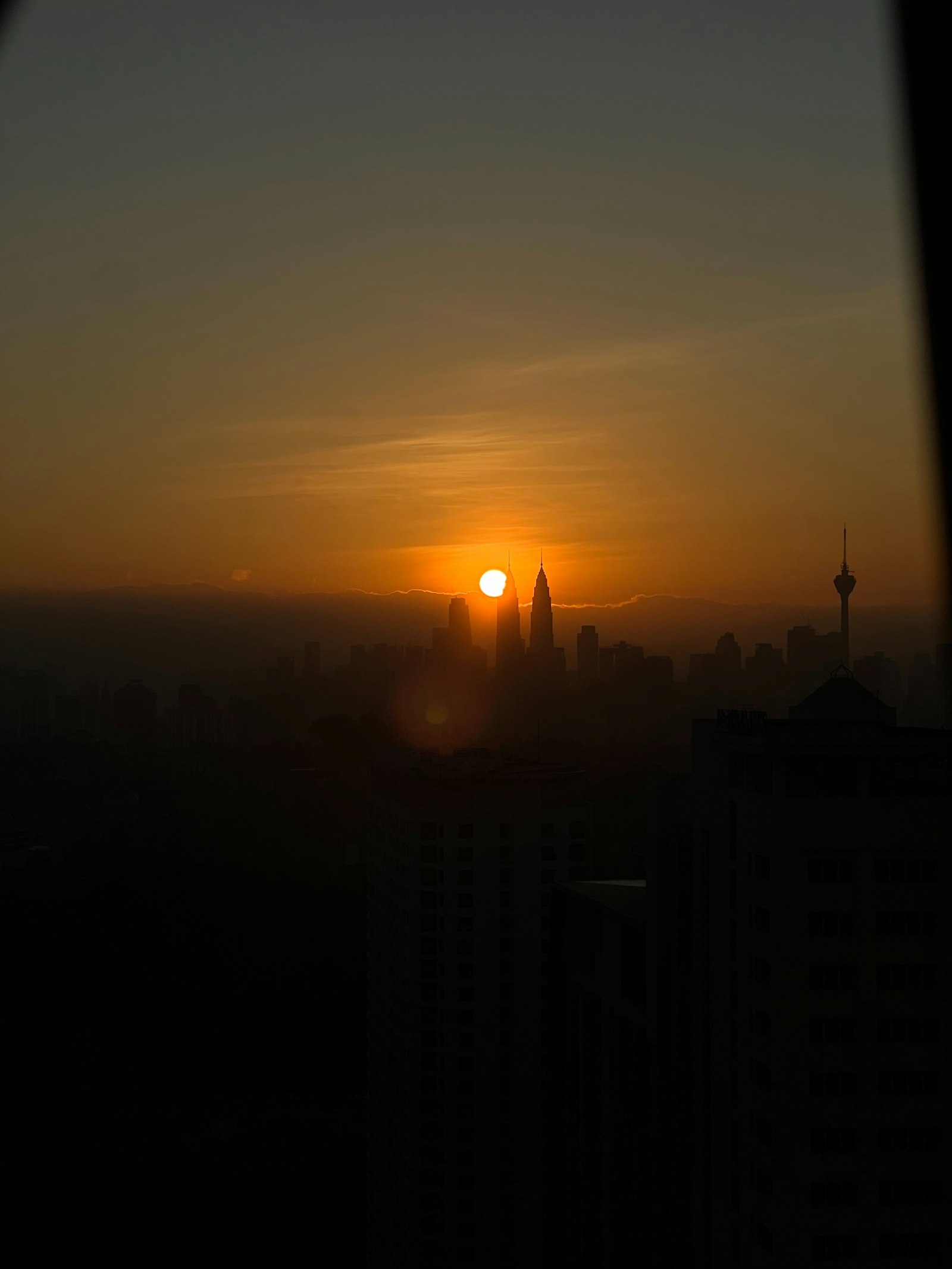 Sunrise breaking over a dense city skyline before the trading day begins
